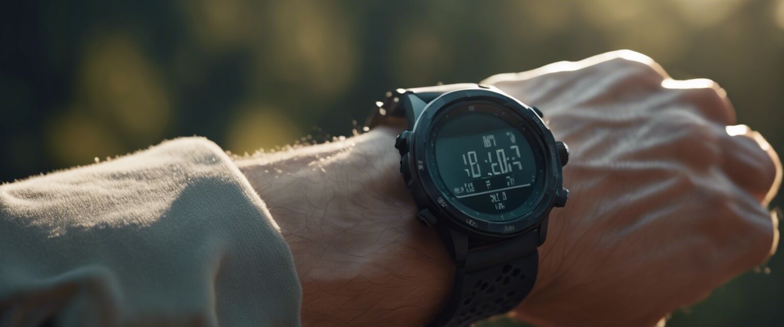 Runner using an advanced running watch